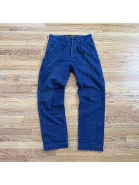 BRUT Archive Indigo Herringbone Twill Military Trousers 32/31